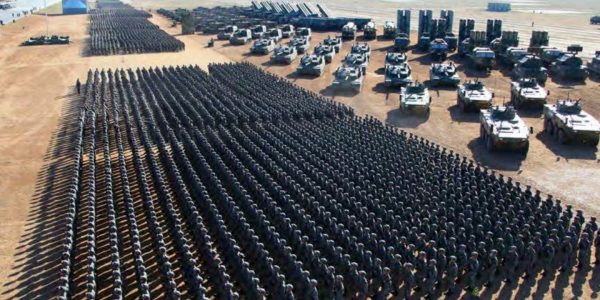 People’s Liberation Army troops prepare for a parade in September 2017 commemorating the PLA’s 90th anniversary. Photo from Defense Intelligence Agency 2019 China Military Power report. (Photo: Joint Chiefs of Staff)