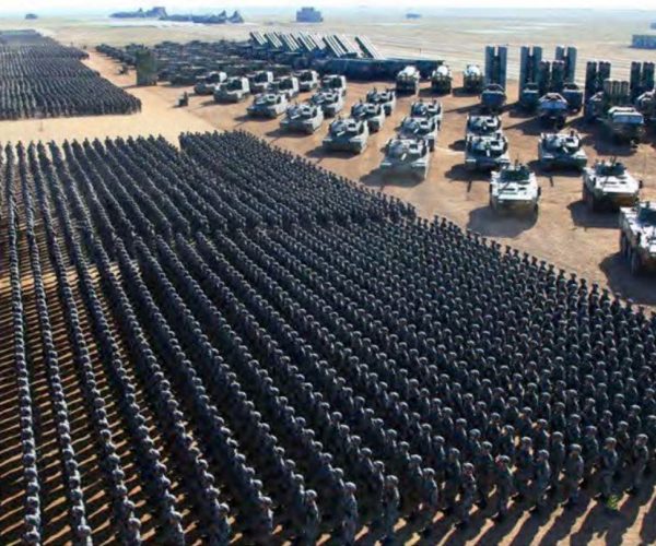 People’s Liberation Army troops prepare for a parade in September 2017 commemorating the PLA’s 90th anniversary. Photo from Defense Intelligence Agency 2019 China Military Power report. (Photo: Joint Chiefs of Staff)