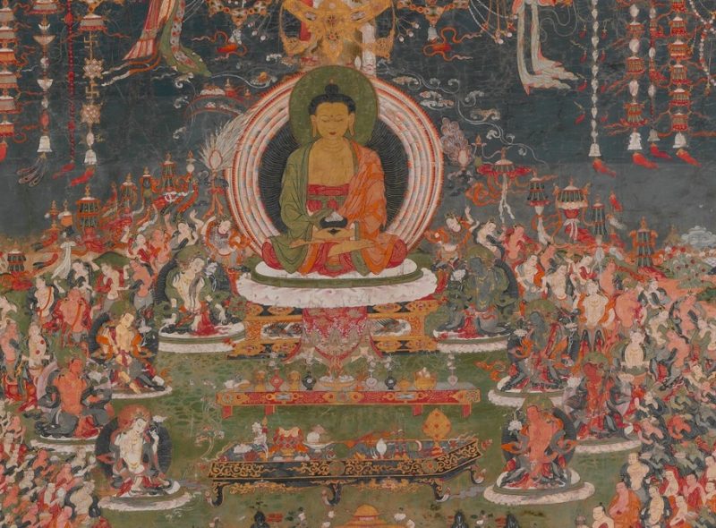 Datail: Amitabha, the Buddha of the Western Pure Land (Photo. The Metropolitan Museum of Art)