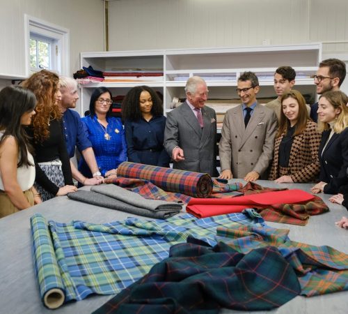 King  Charles and Federico Marchetti with The Modern Artisan students at Dumfries House. (Photo: Mike Wilkinson/telegraph.co.uk/)