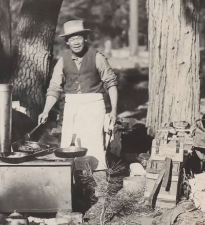 Tie Sing at work as a chef in a camp kitchen. (Photo: Bancroft Library/nps.gov)
