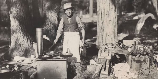 Tie Sing at work as a chef in a camp kitchen. (Photo: Bancroft Library/nps.gov)