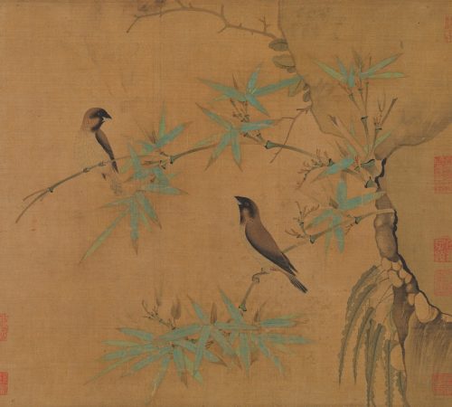 Finches and bamboo. Emperor Huizong. Northern Song dynasty. early 12th century. (Photo:  Metropolitan Museum of Art)