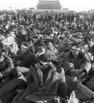 Peaceful sit-in at Tiananmen. (Phpto: Jian Liu/ Infobae)