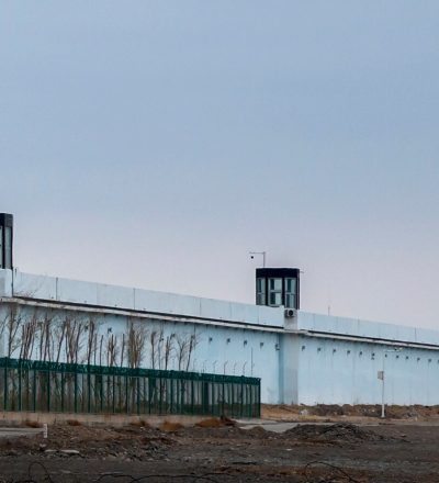 Guard towers are seen along the perimeter wall of the Urumqi No. 3 Detention Center in Dabancheng in western China's Xinjiang Uyghur Autonomous Region, April 23, 2021. (Photo: AP/Voanews)