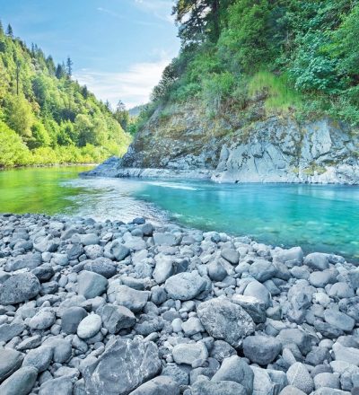 The Klamath River is unparalleled on the West Coast for its combination of wild and free-flowing stretches, intact forests and marshes, surviving native fish populations, and spectacular recreational activities. (Photo: Western Rivers Conservancy)