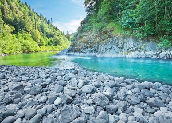 The Klamath River is unparalleled on the West Coast for its combination of wild and free-flowing stretches, intact forests and marshes, surviving native fish populations, and spectacular recreational activities. (Photo: Western Rivers Conservancy)