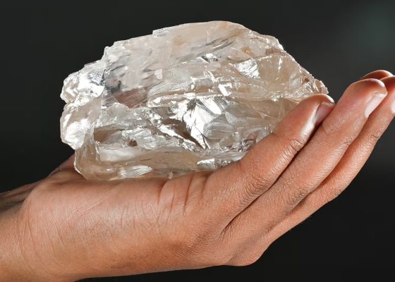 Lucara Diamond Corp. announced Wednesday that it recovered this 2,492-carat rough diamond from its Karowe mine in Botswana. (Photo Lucara Diamond Corp./ National Jeweler)