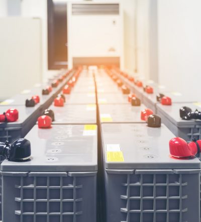 Rows of batteries in industrial back-up power system. (Photo:© Bunlue Nantaprom /Dreamstime.com)