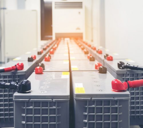 Rows of batteries in industrial back-up power system. (Photo:© Bunlue Nantaprom /Dreamstime.com)