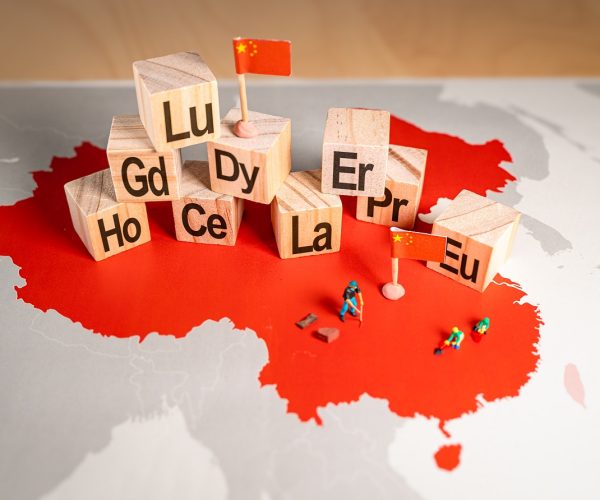 Rare earth elements on a map of China.  (Photo:© Tanaonte/Dreamstime.com)