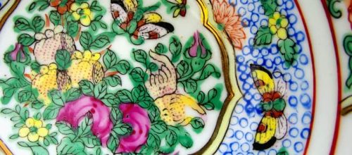 Chinese Porcelain decorated with Butterflies and Flowers. (Photo: © Darknightsky | Dreamstime.com)