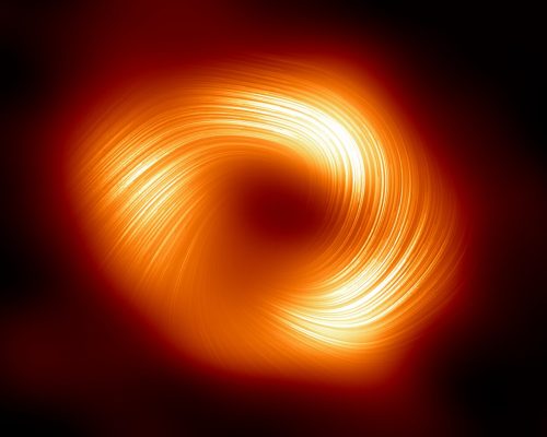 The Event Horizon Telescope (EHT) collaboration, who produced the first ever image of our Milky Way black hole released in 2022, has captured a new view of the massive object at the centre of our Galaxy: how it looks in polarised light. (Photo: EHT Collaboration)